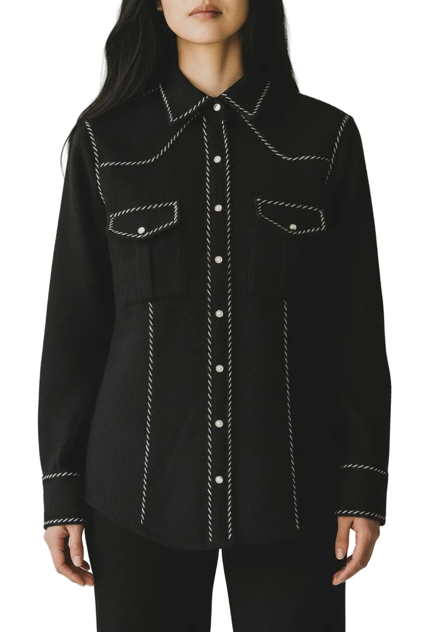 Overstitched Snap Shirt