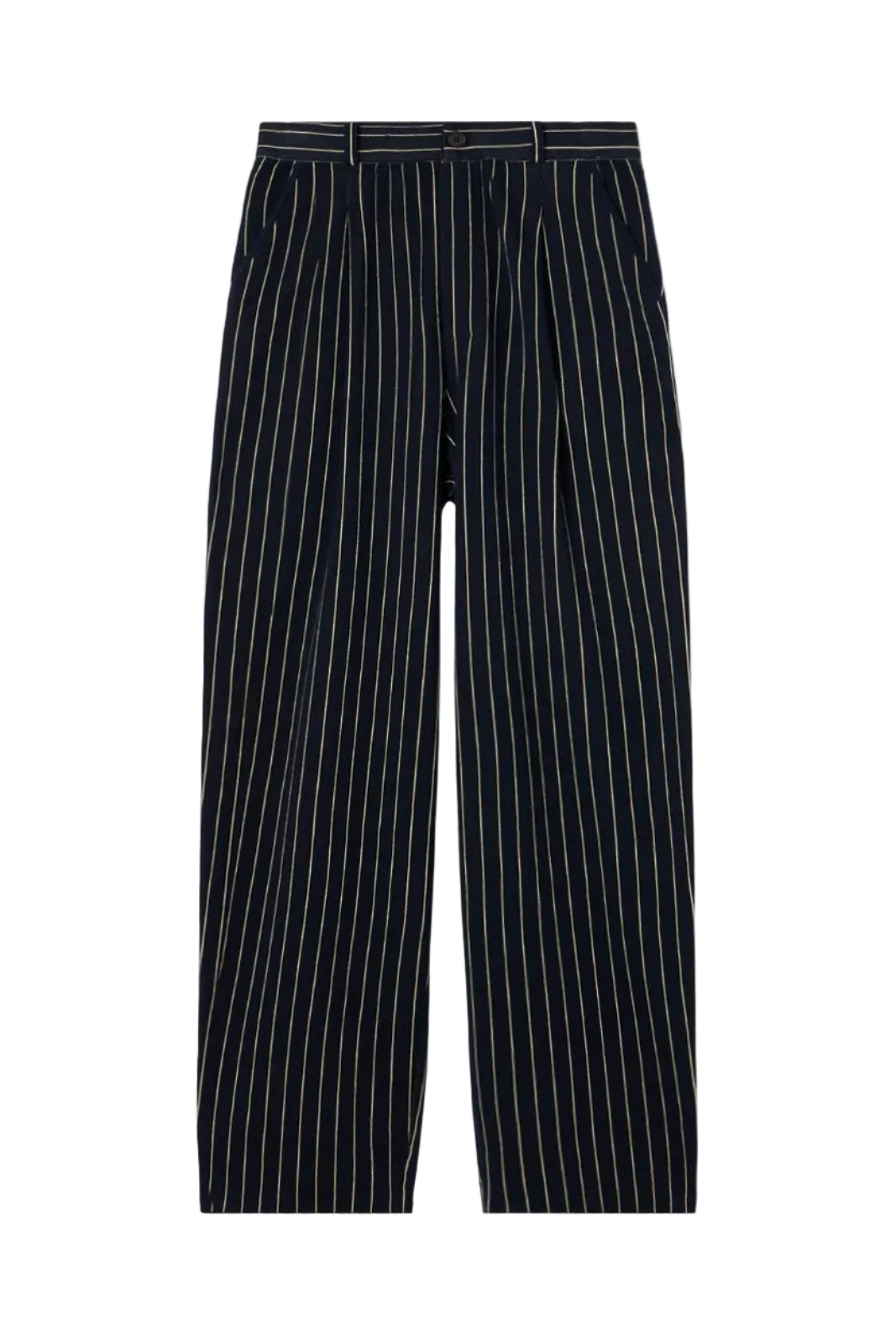 Pinstripe Carpenter Pant - Navy/Butter - ghost