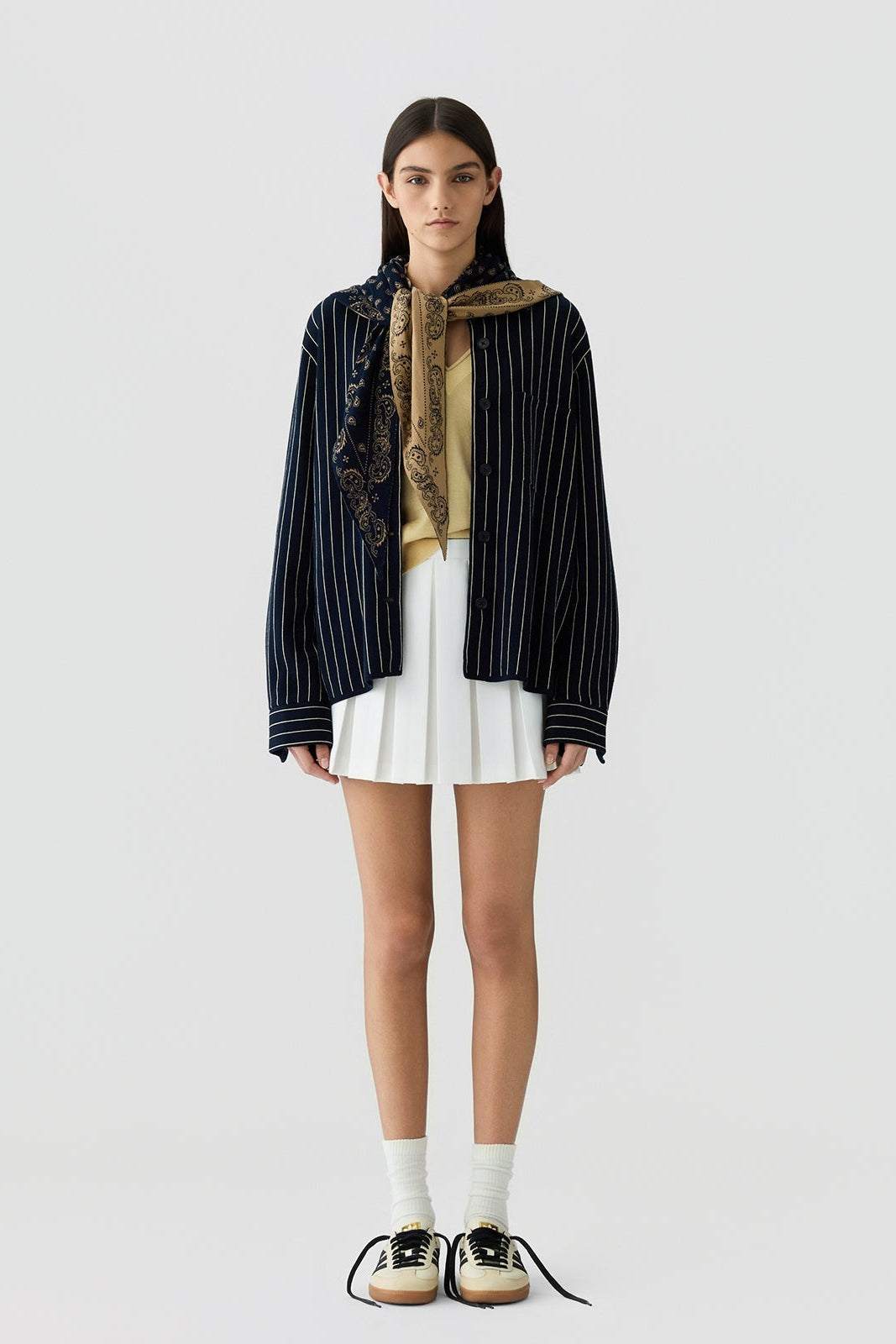 Pinstripe Work Shirt - Navy/Butter