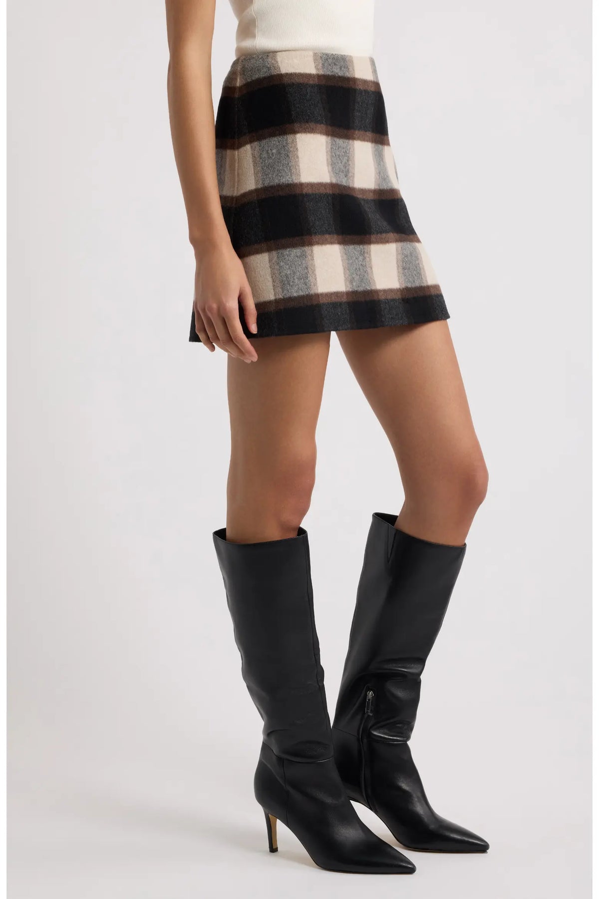 Plaid Check Mini Skirt