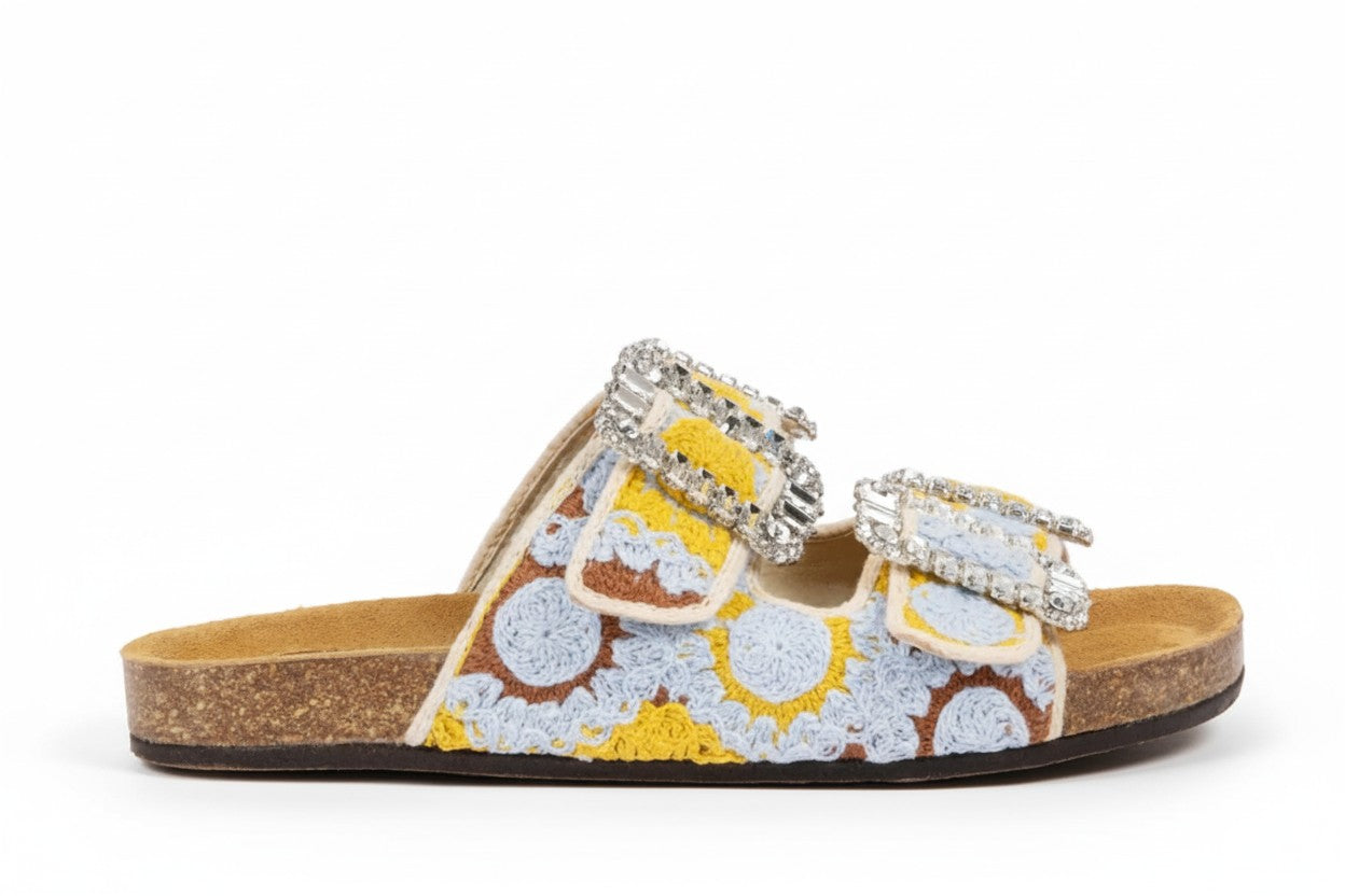 Pool Diamante Crochet Slide