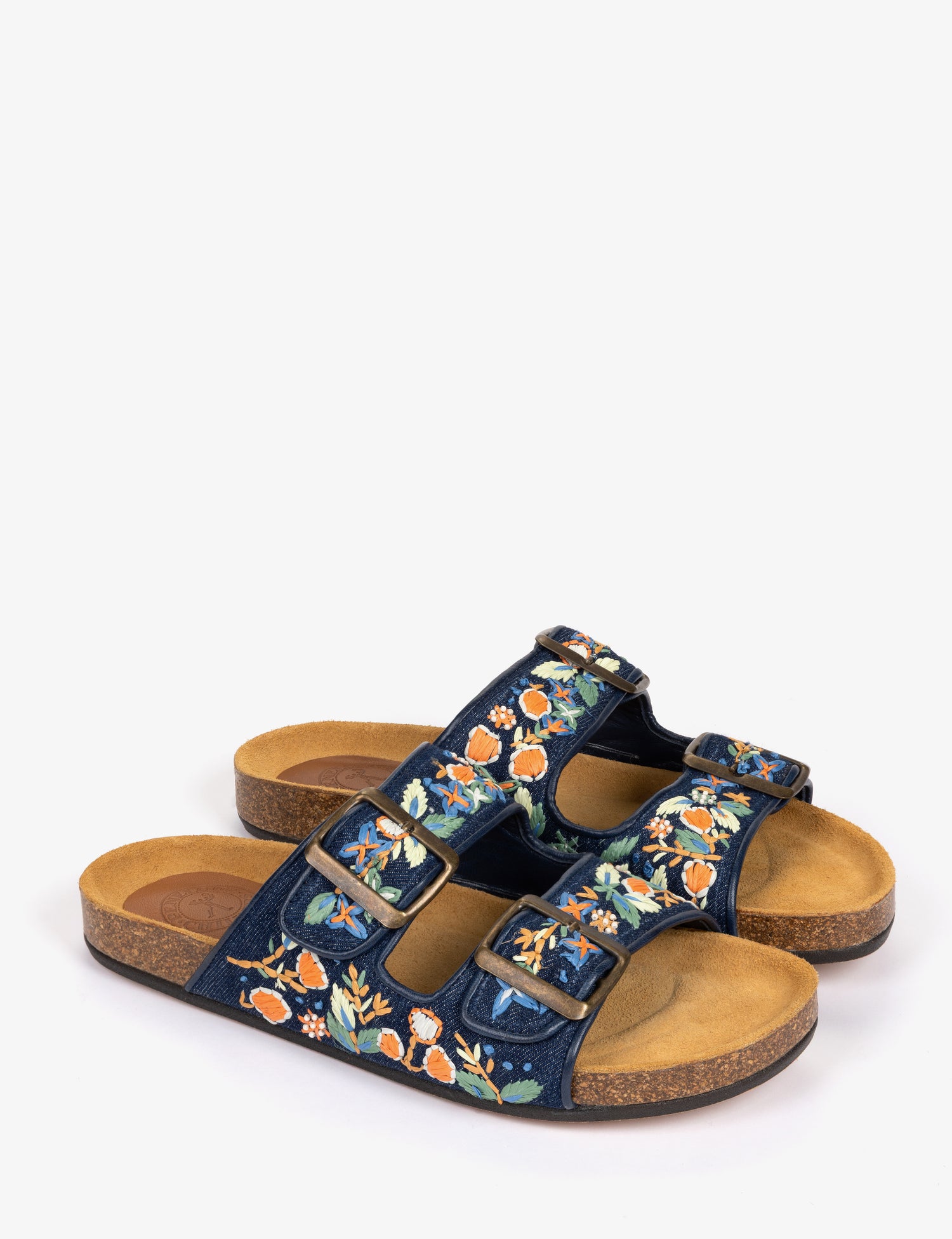 Pool Embroidered Slide