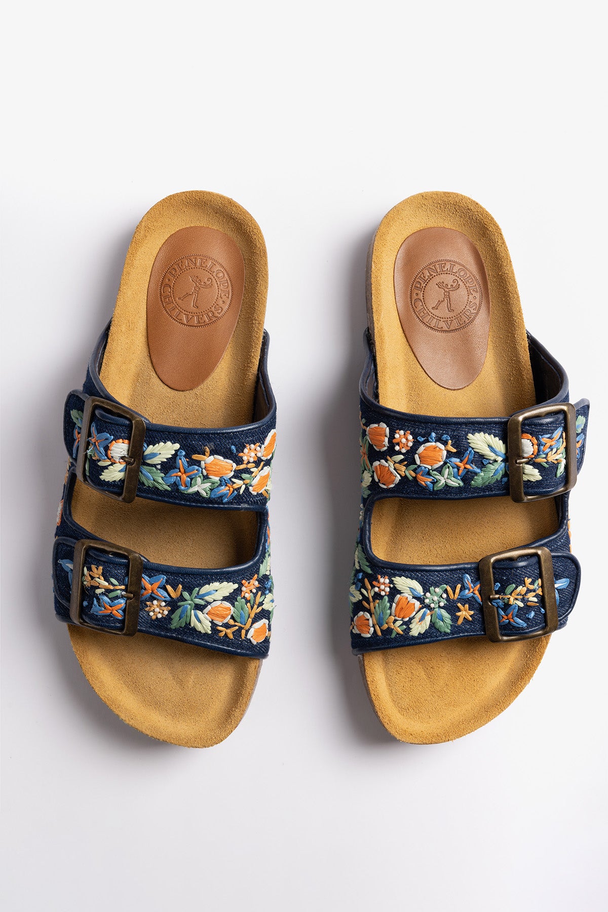 Pool Embroidered Slide