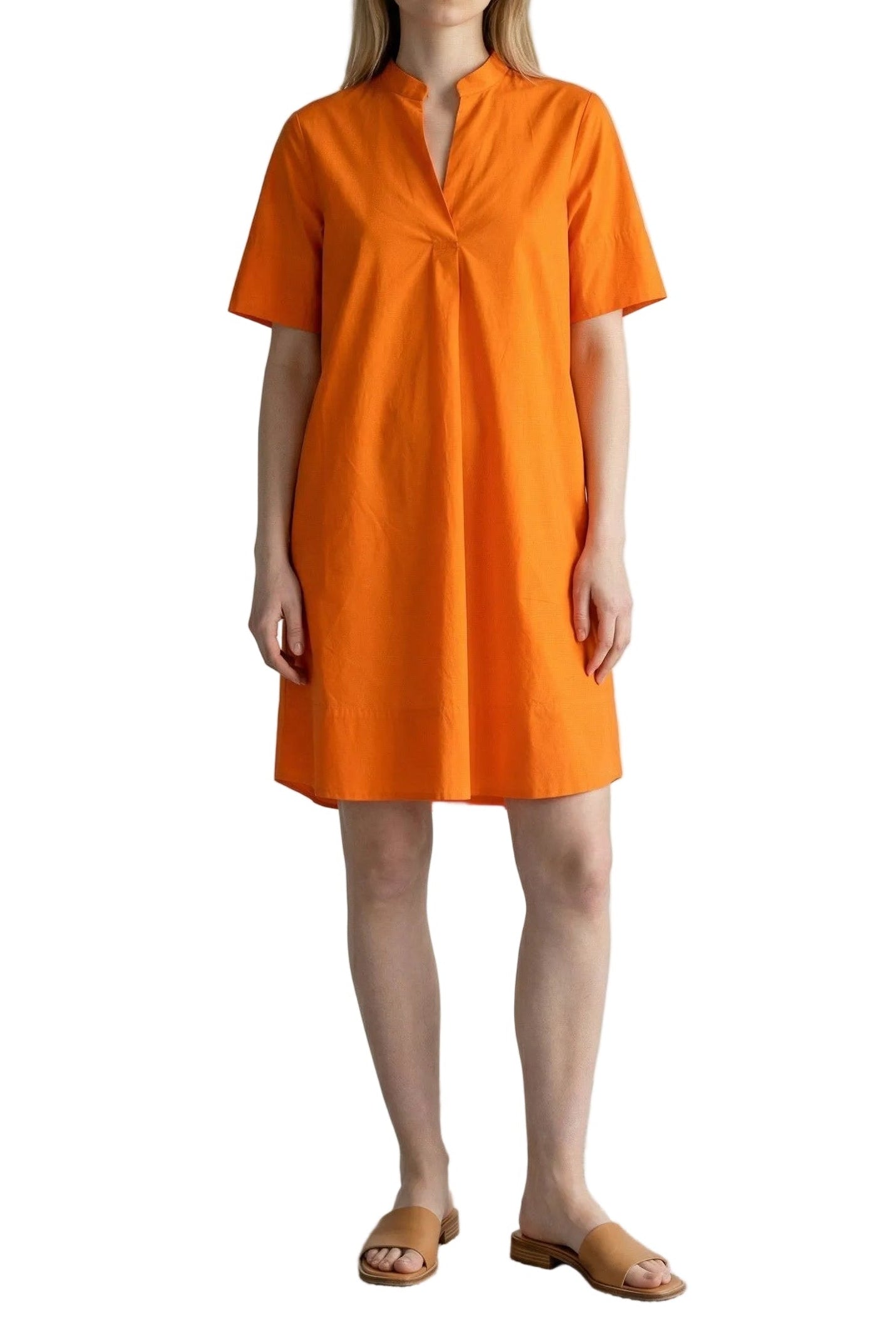 Printed Poplin Polo Dress