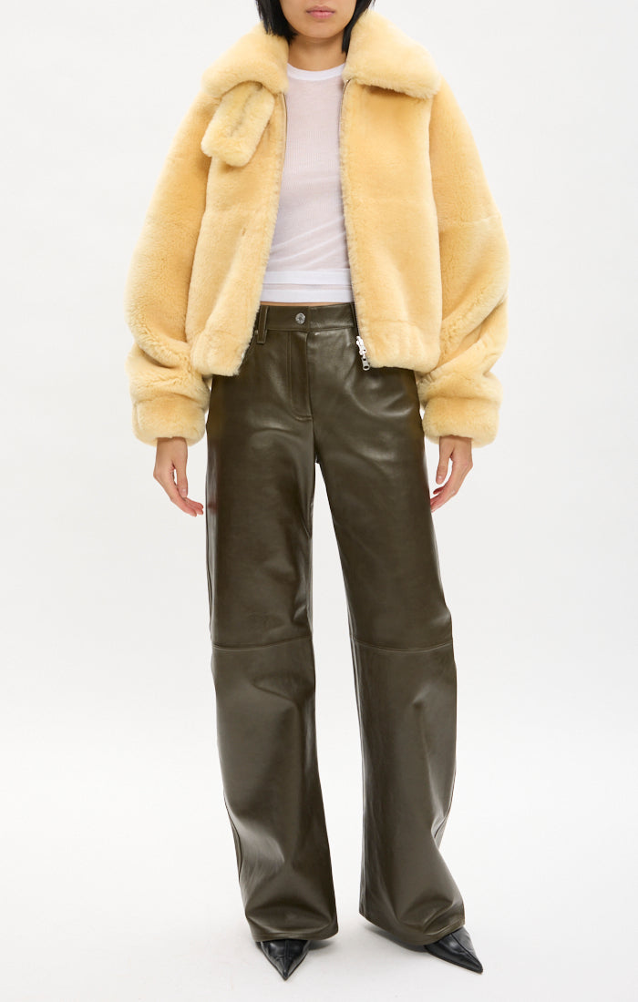 Reversible Shearling Bomber Jacket