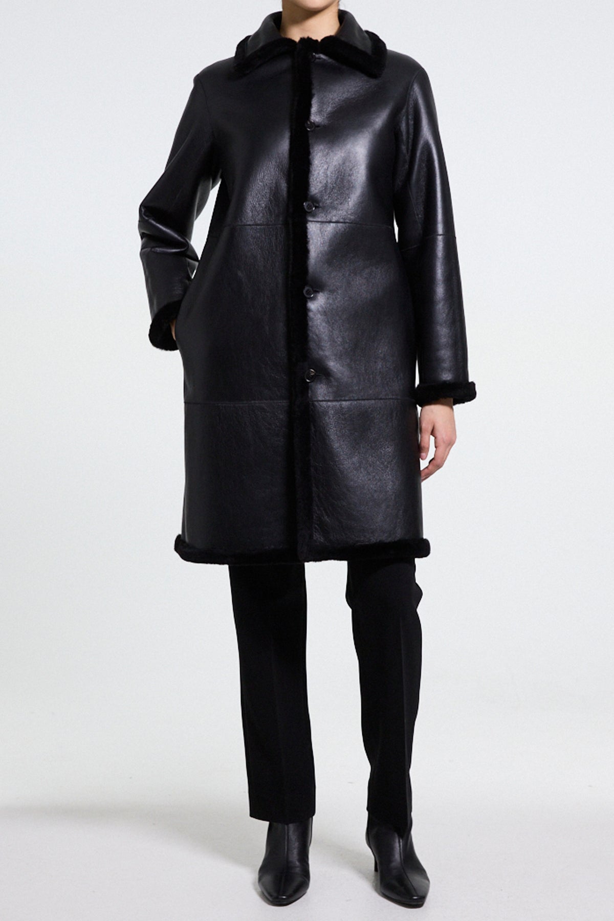 Reversible Shearling Trench