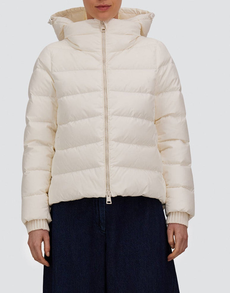 Rib Knit Cuff Technical Puffer