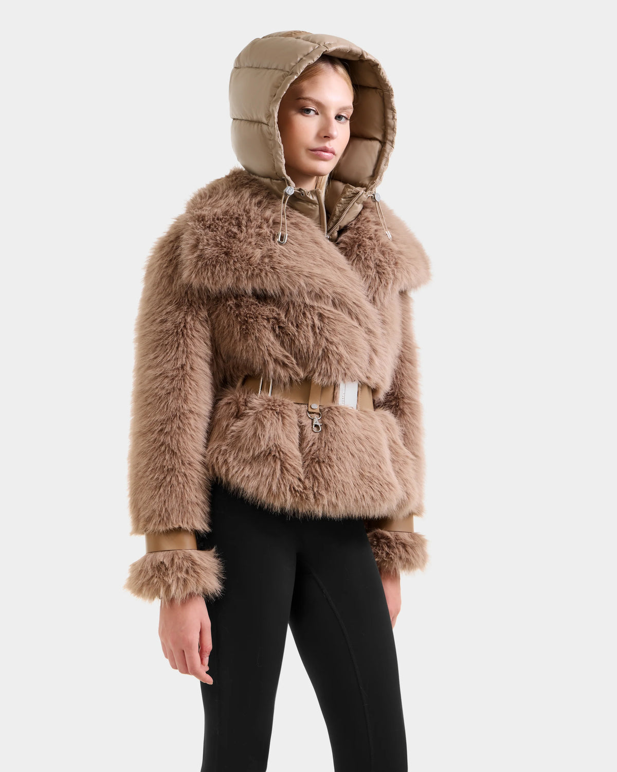 Chloe Faux Fur Coat with Removable Dickie