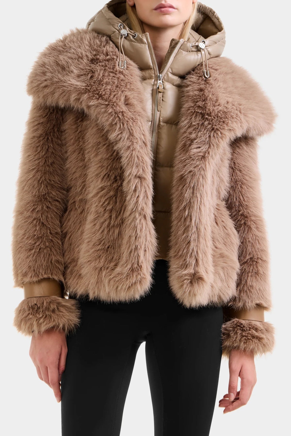 Chloe Faux Fur Coat with Removable Dickie