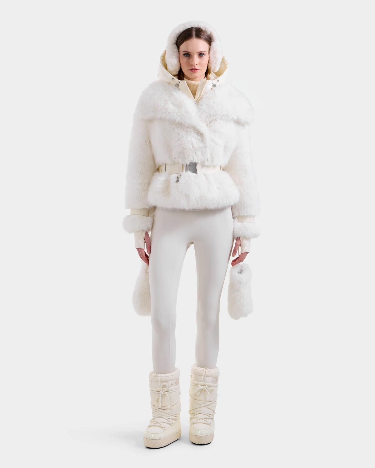 Chloe Faux Fur Coat with Removable Dickie