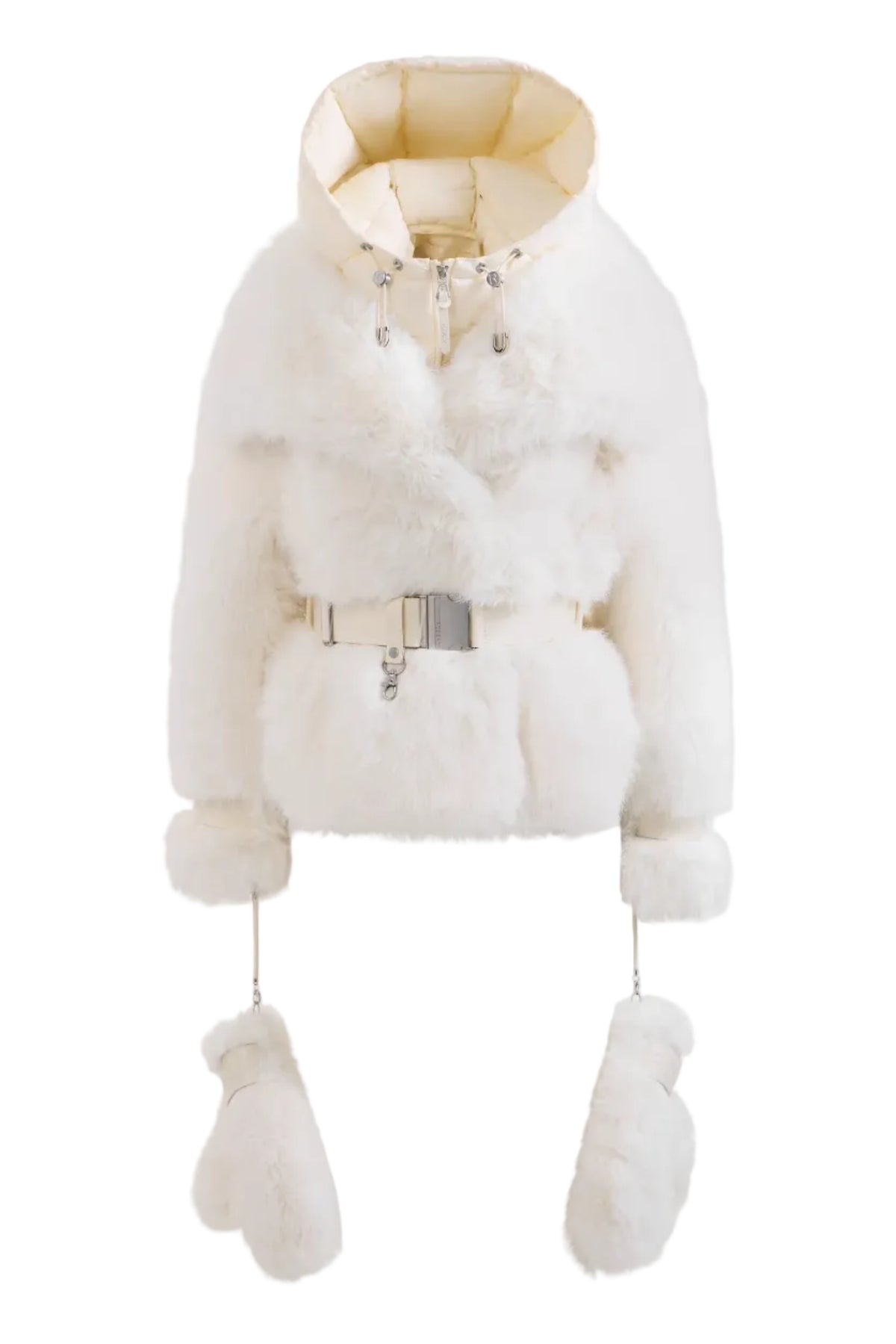 Chloe Faux Fur Coat with Removable Dickie
