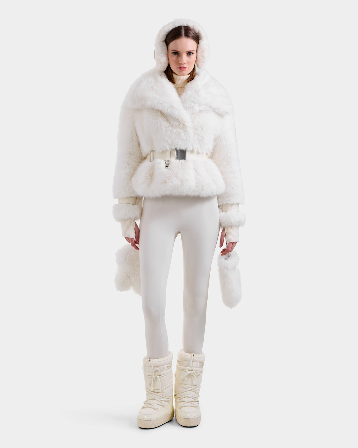 Chloe Faux Fur Coat with Removable Dickie