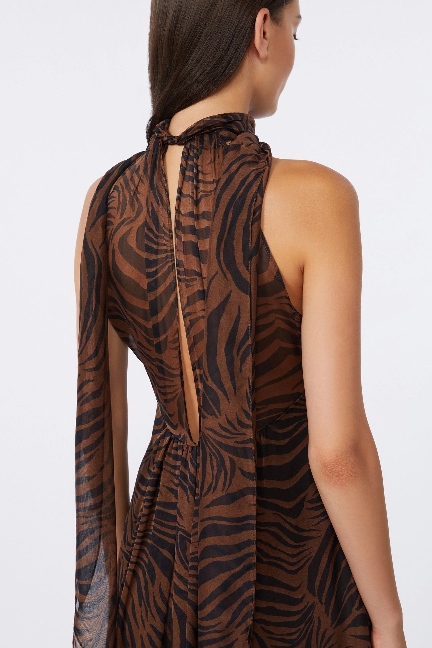 Silk Chiffon Animal Print Dress