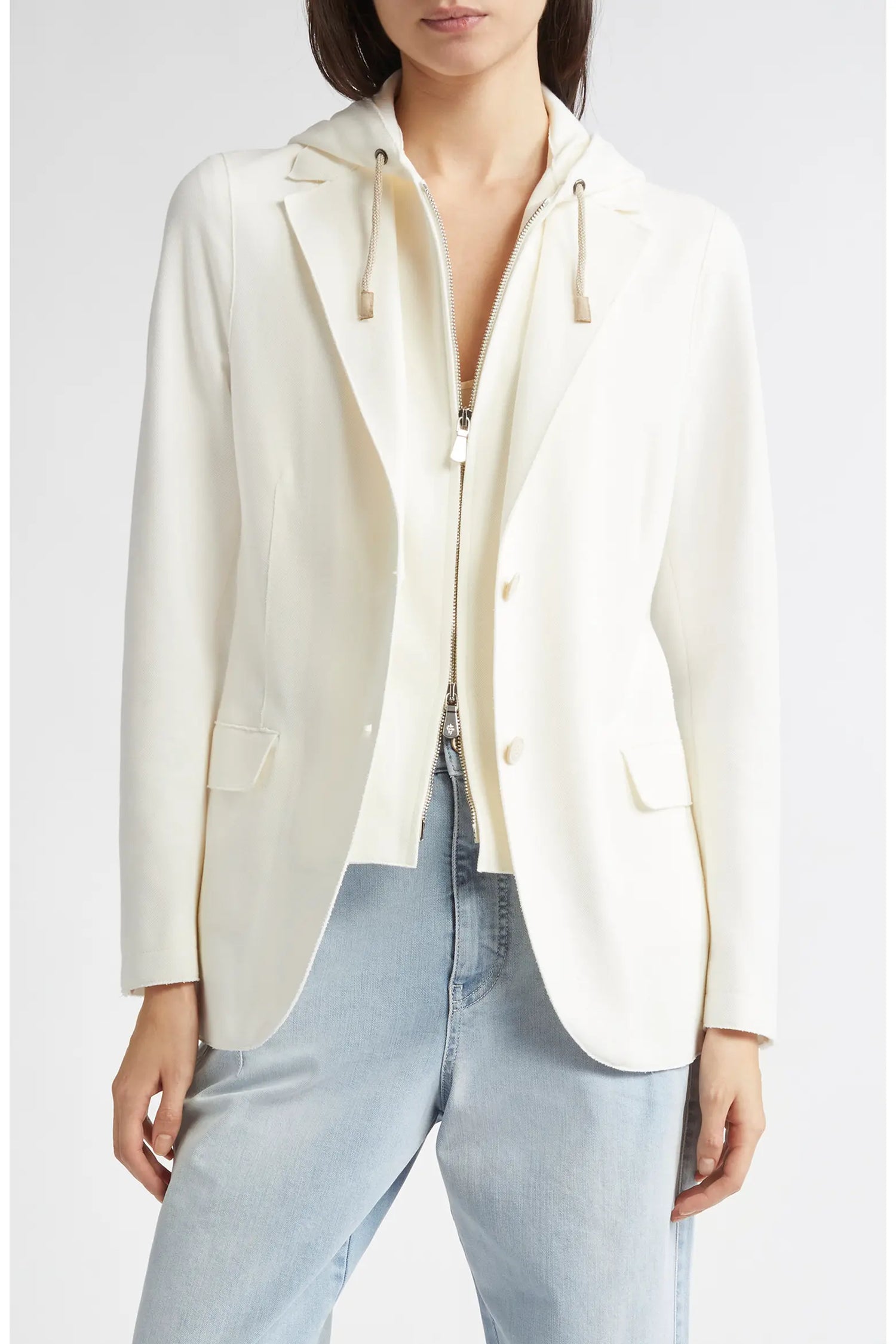 Single Breasted Jacket w/Hood