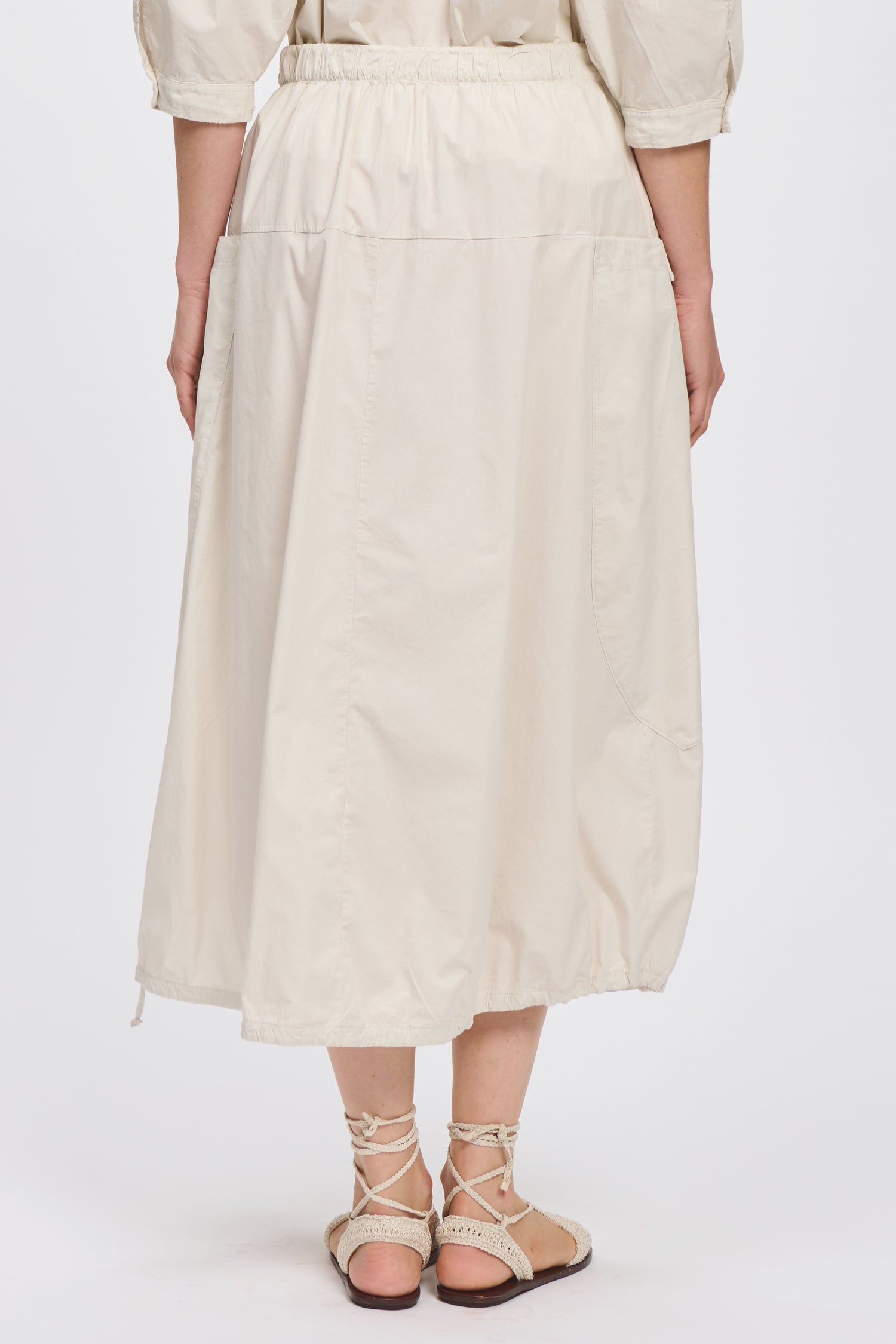 Skirt W/ Pleats & Patch Pockets