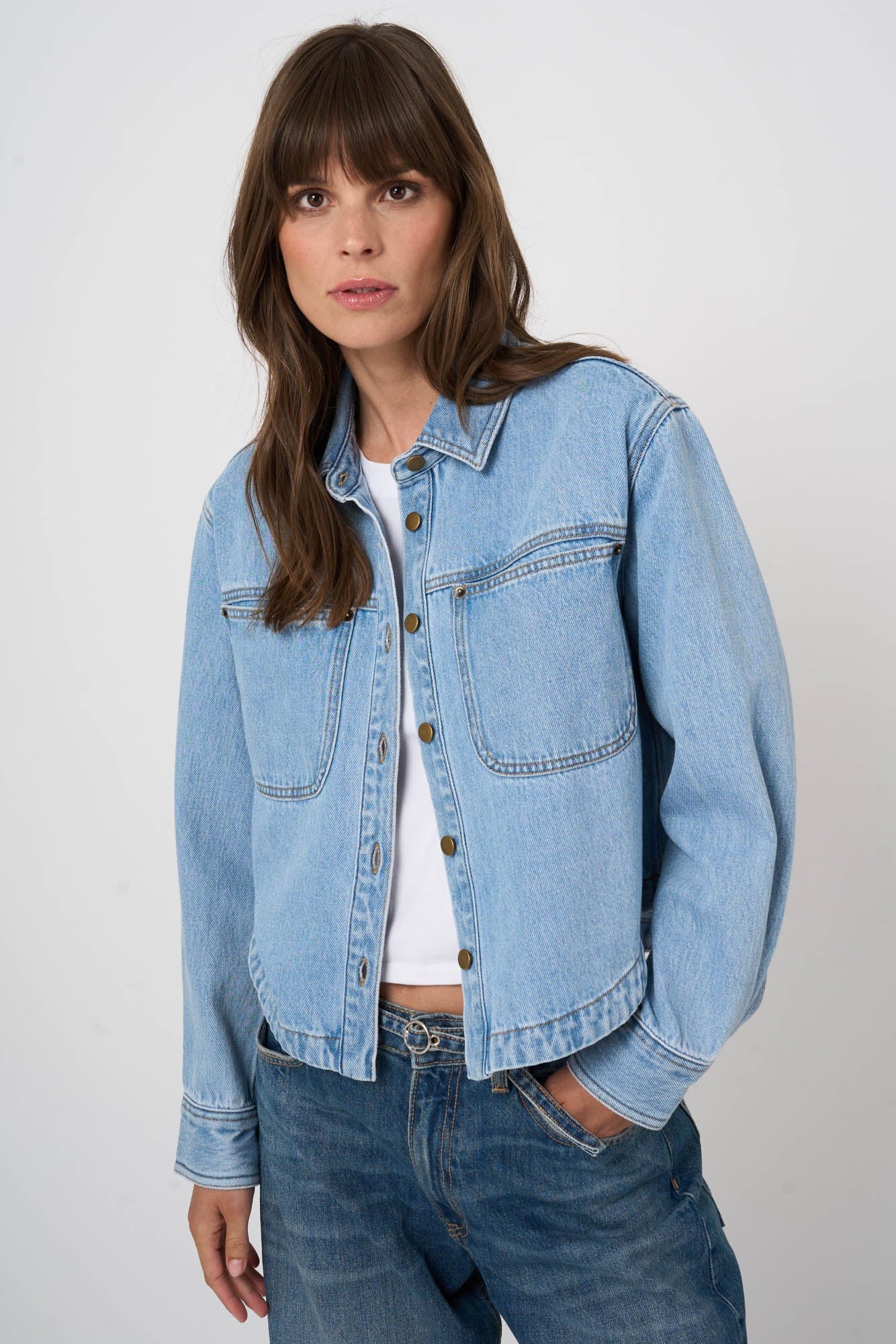 Soft Cropped Denim Jacket