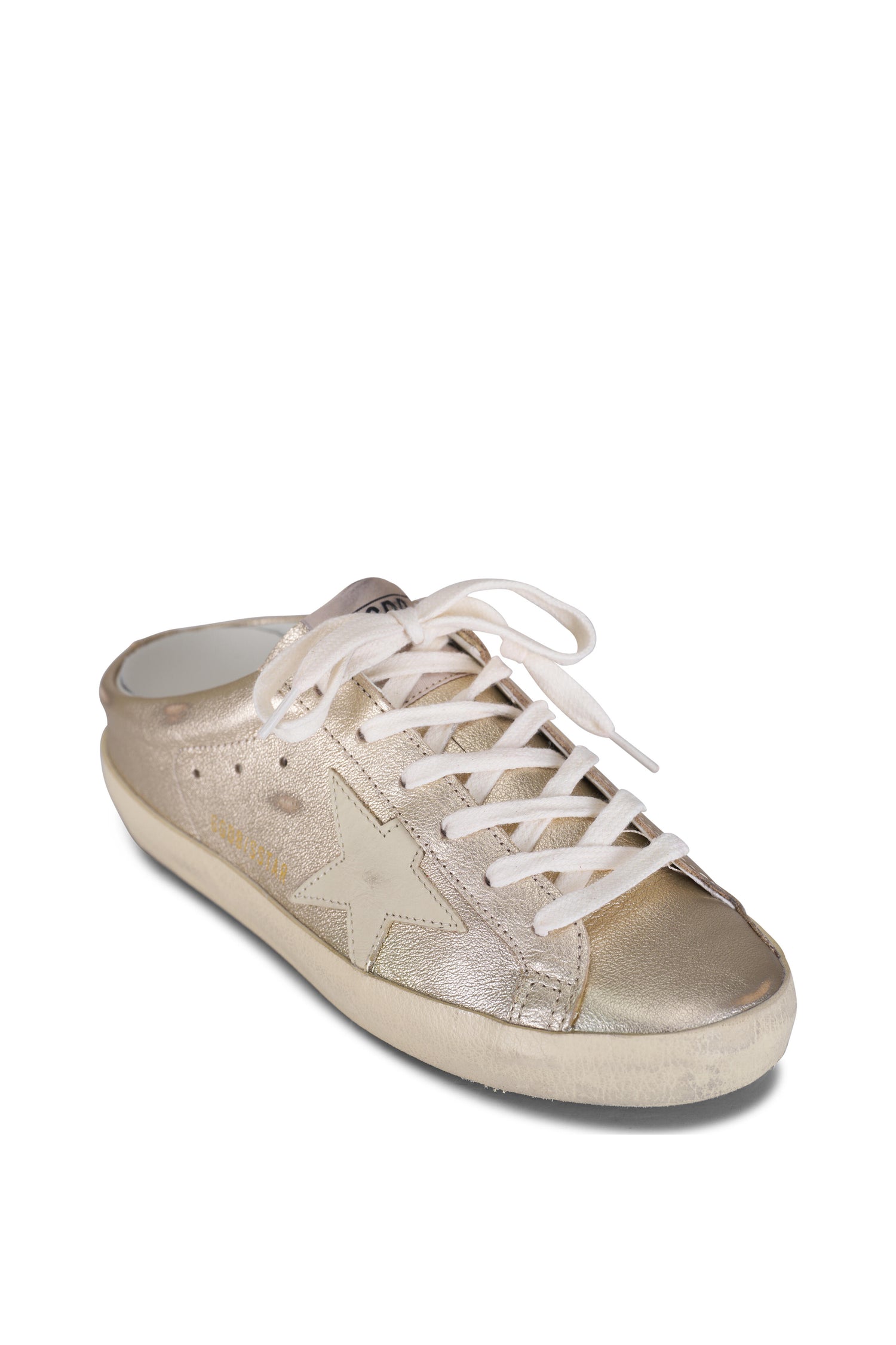 Super Star Sabot Metallic Leather Sneaker