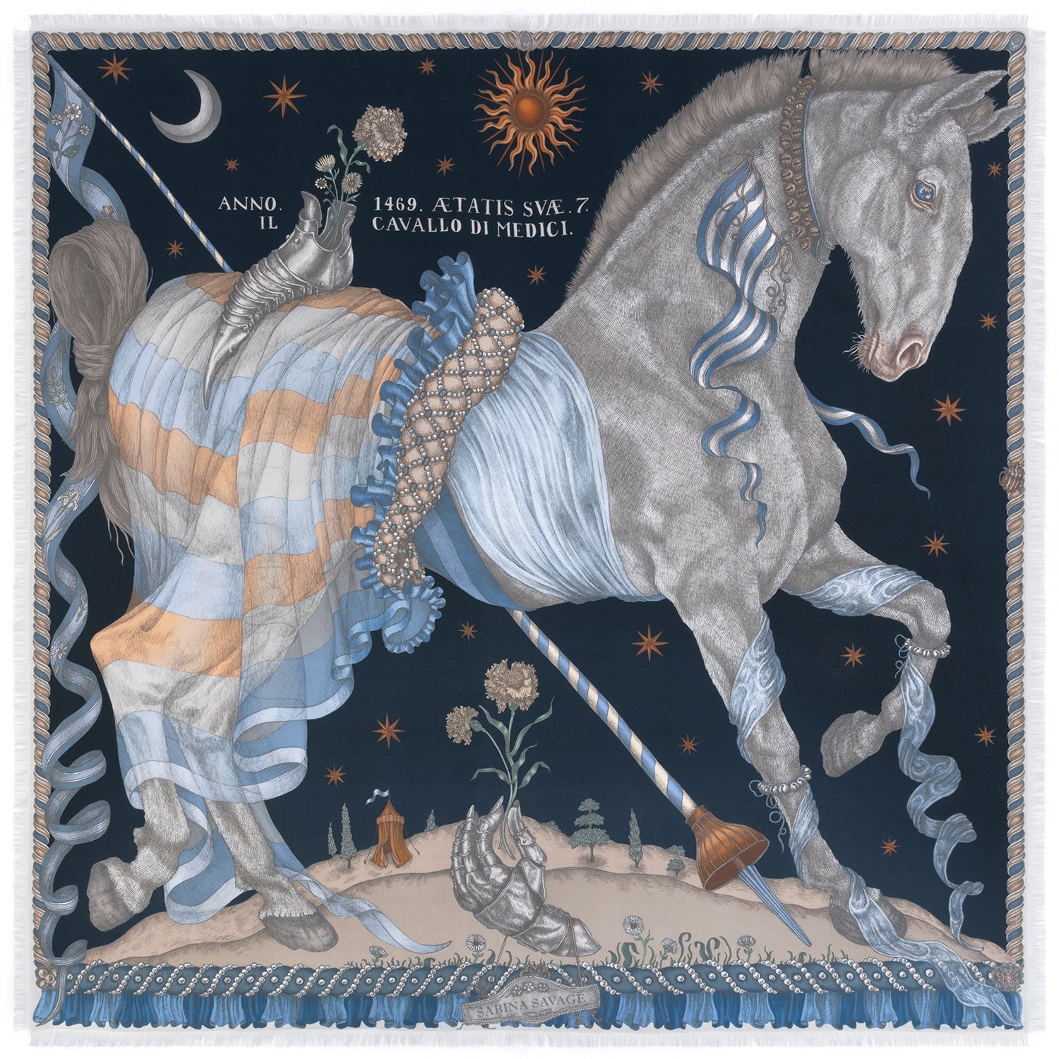 The Celestial Steed 135x135 Silk