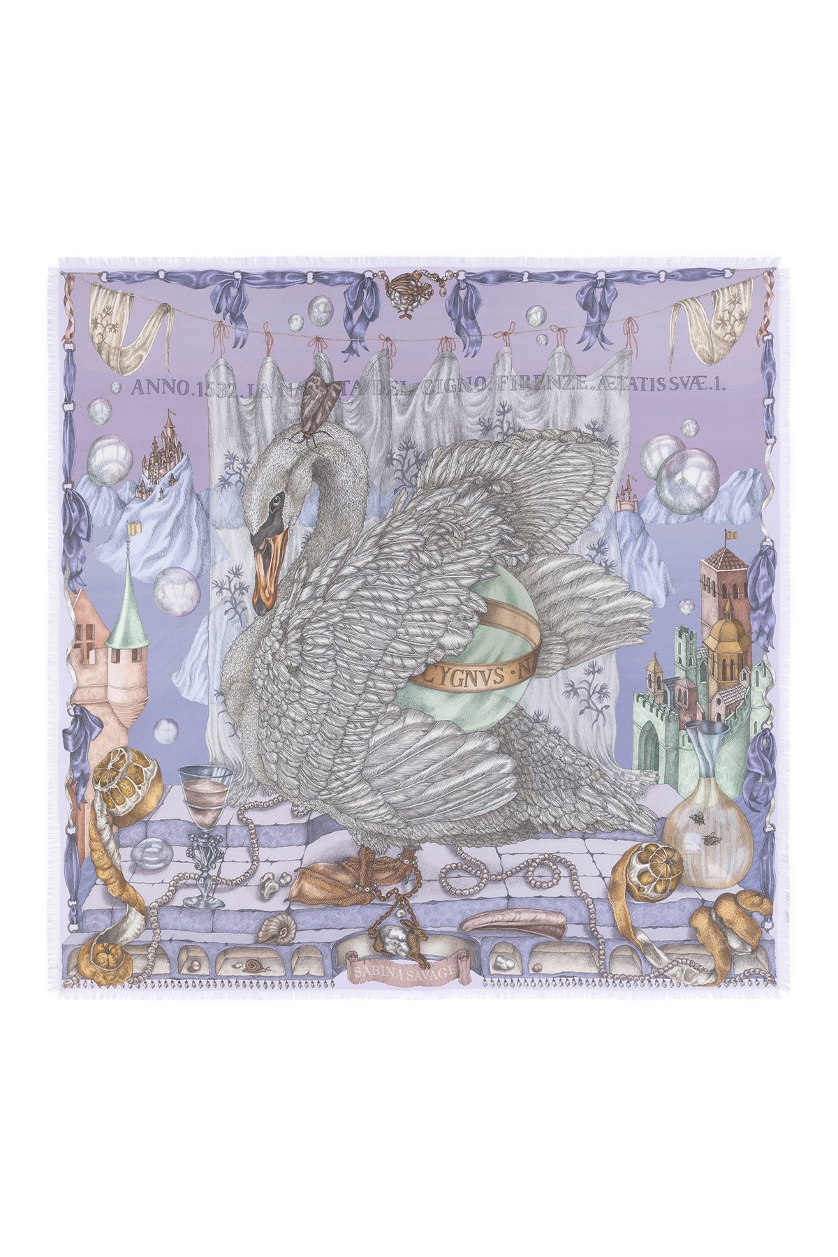 The Glass Swan - 135x135 Silk