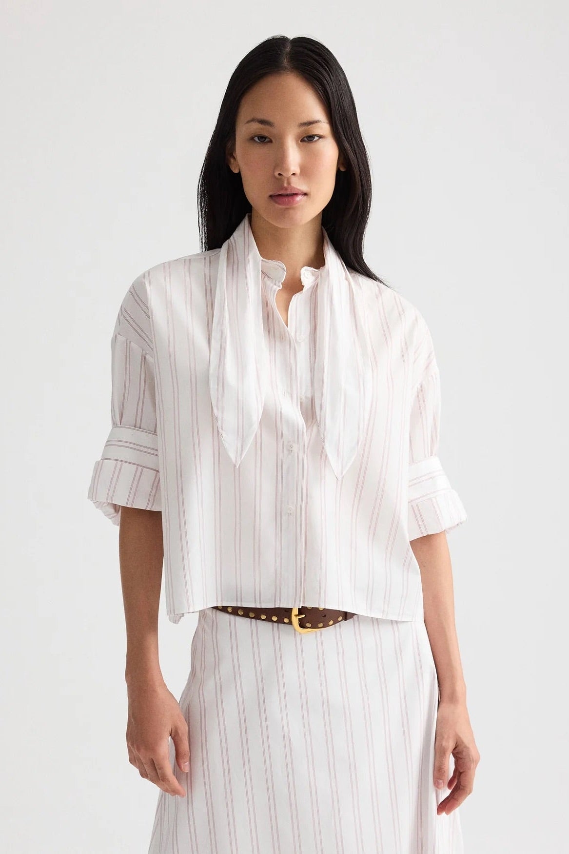 Tie One On Cropped Shirt