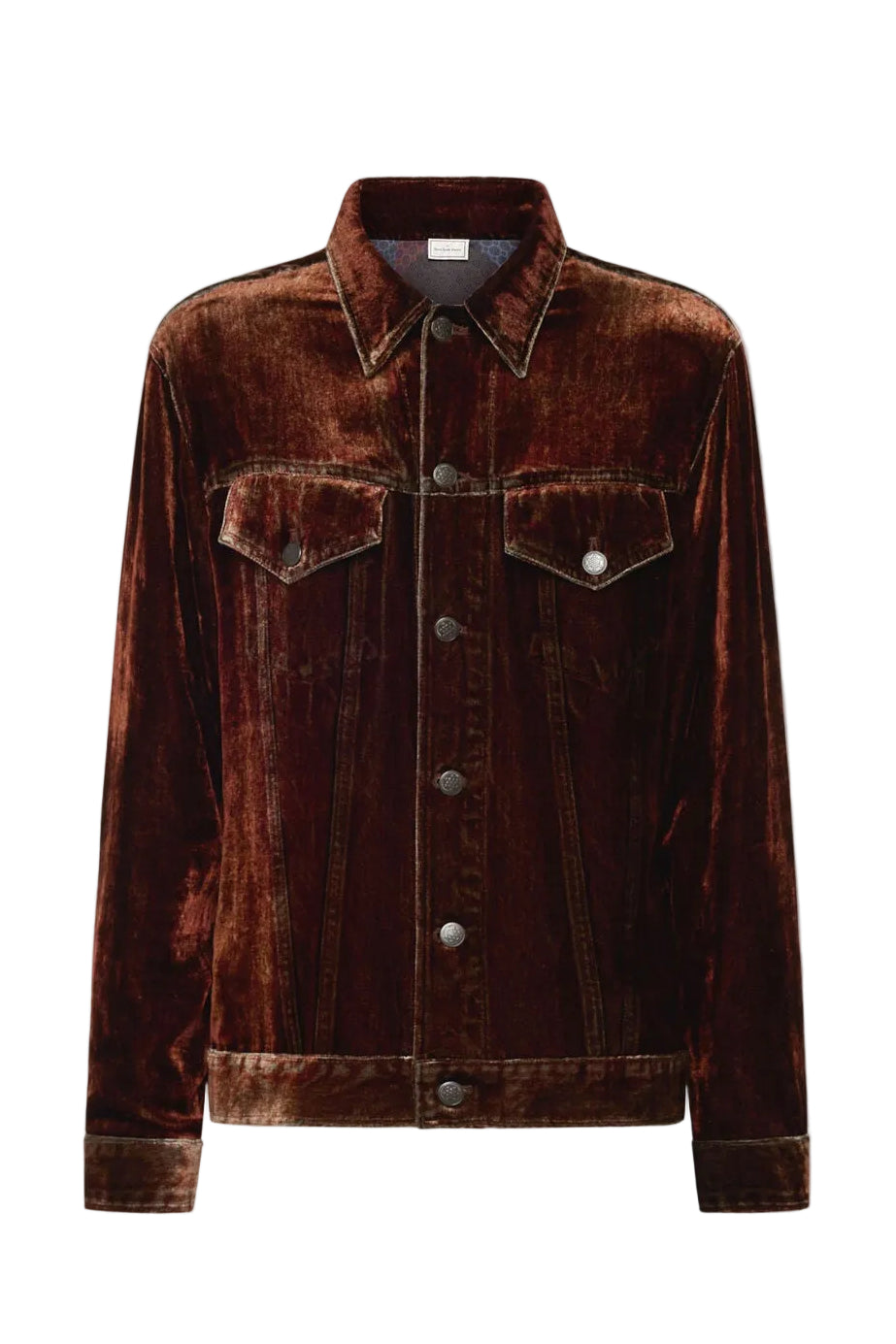 Velvet Denim Printed Jacket