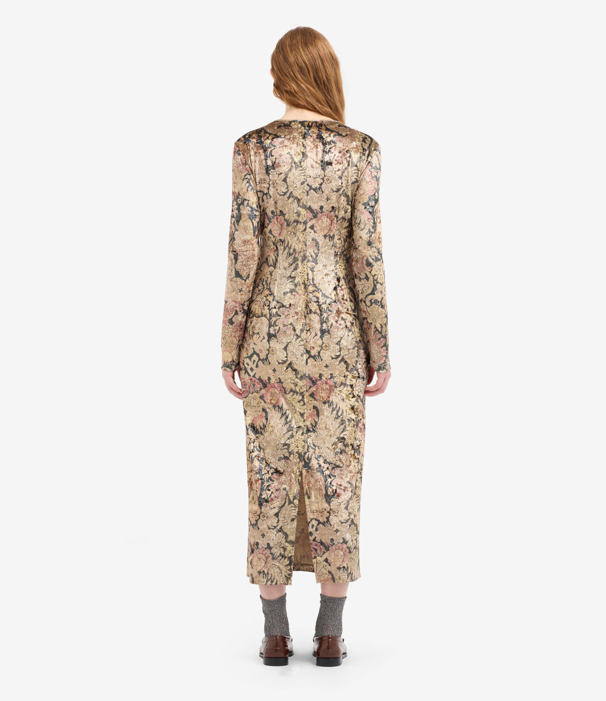 Velvet Printed Dress