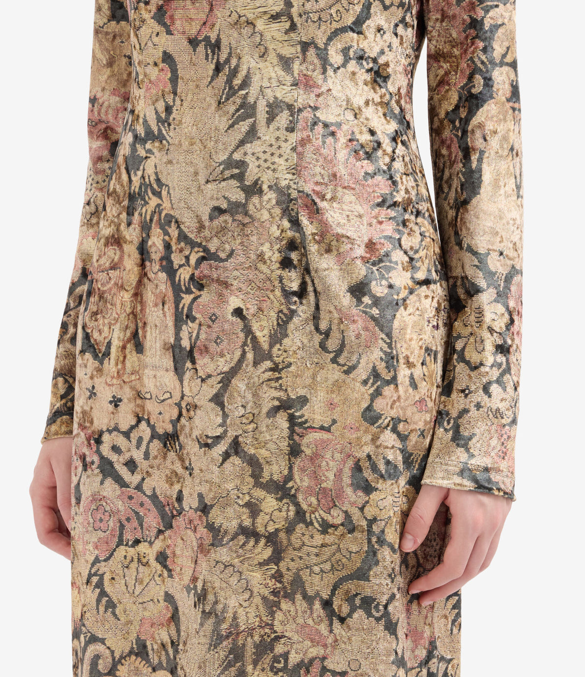 Velvet Printed Dress