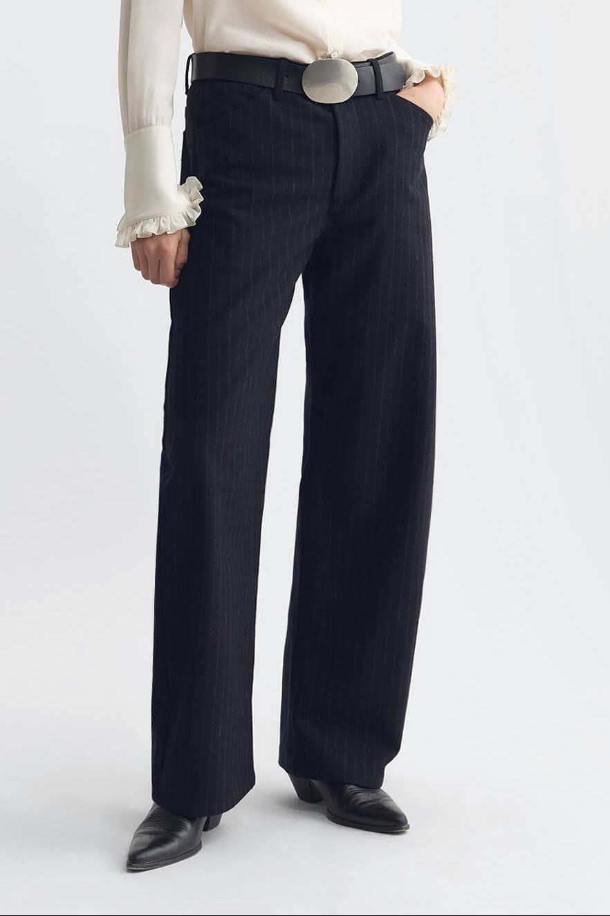 Tribeca Pant Black Pinstripes
