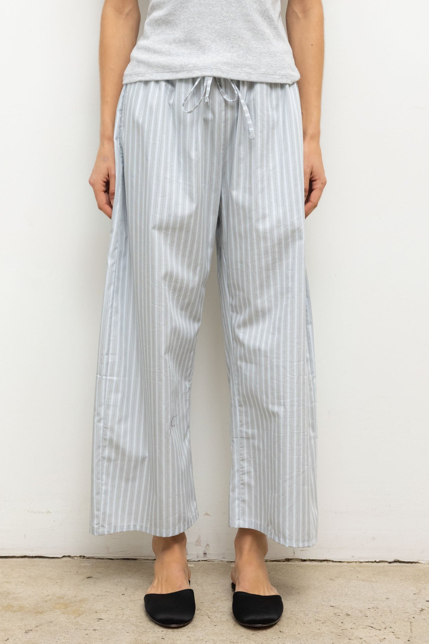 YOSHI STRIPE CROP DRAWSTRING PANT
