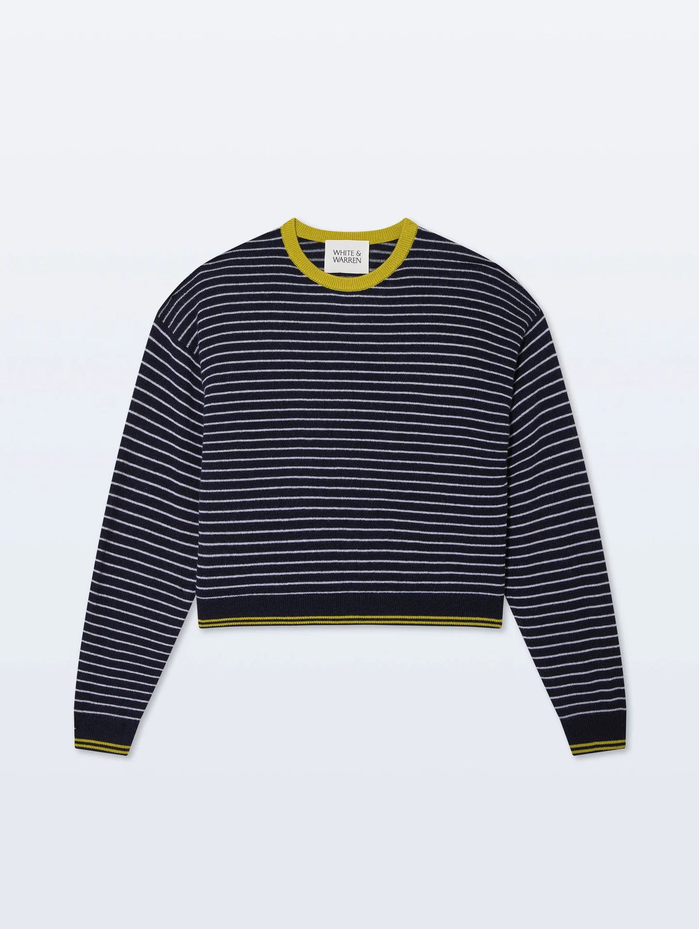 Cashmere Striped Crewneck