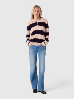 Cashmere Rugby Polo - Natural Heather Rugby