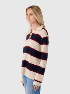 Cashmere Rugby Polo - Natural Heather Rugby