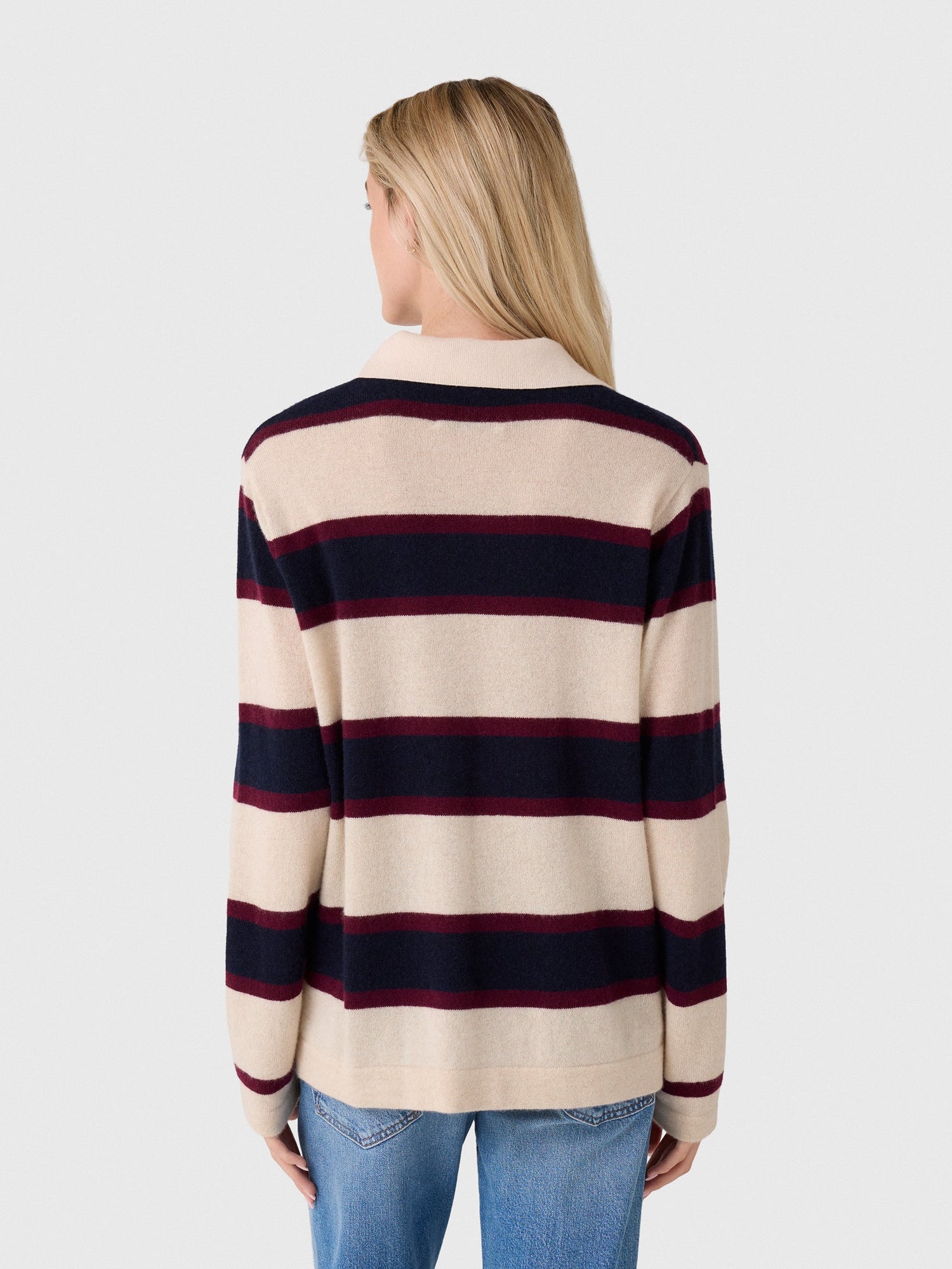 Cashmere Rugby Polo - Natural Heather Rugby