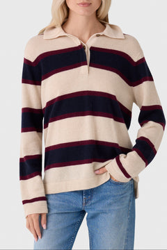 Cashmere Rugby Polo - Natural Heather Rugby