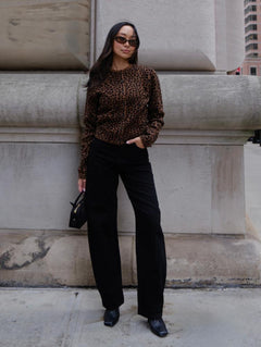 CASHMERE LEOPARD PRINT CARDIGAN