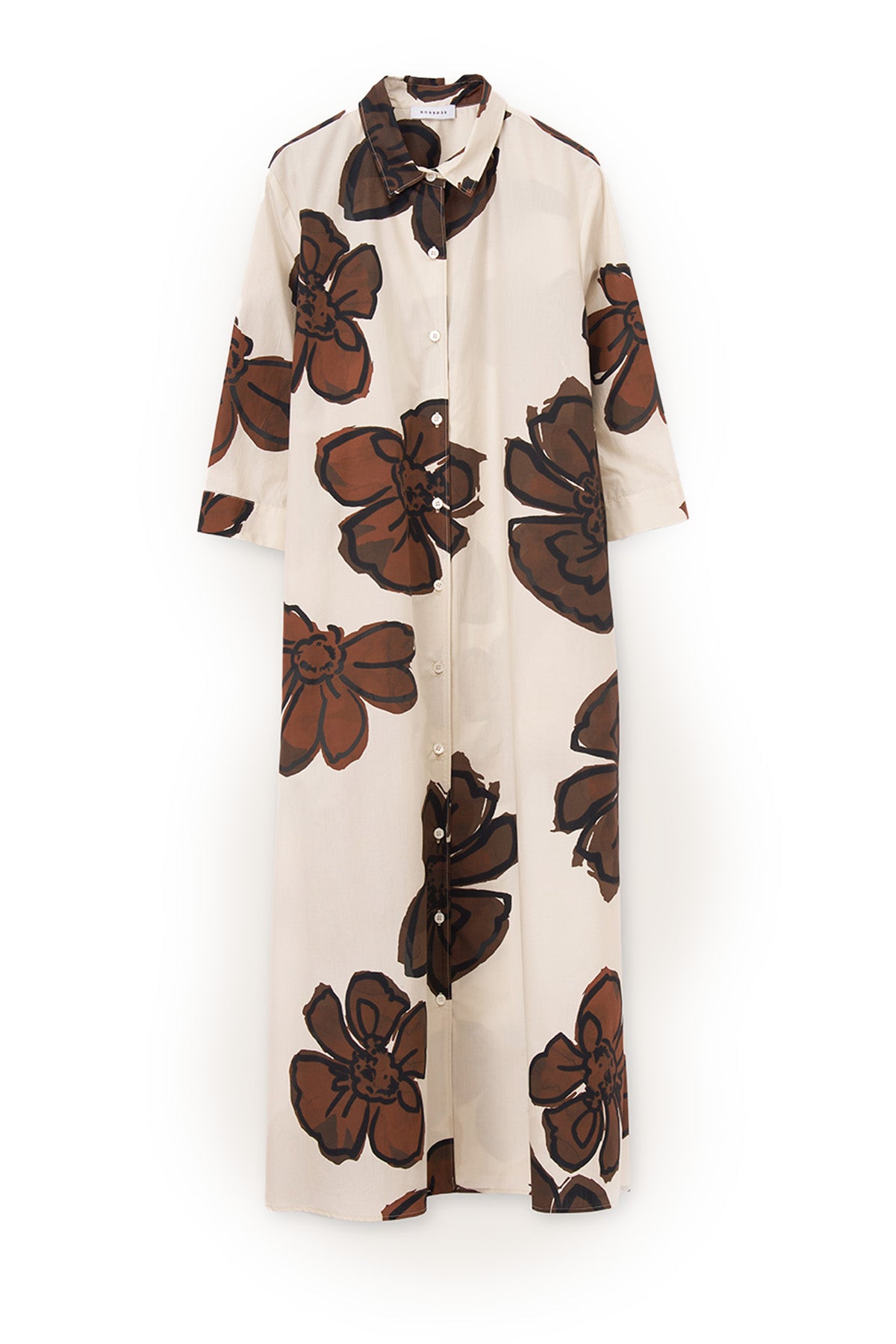 3/4 Sleeve Long Dress