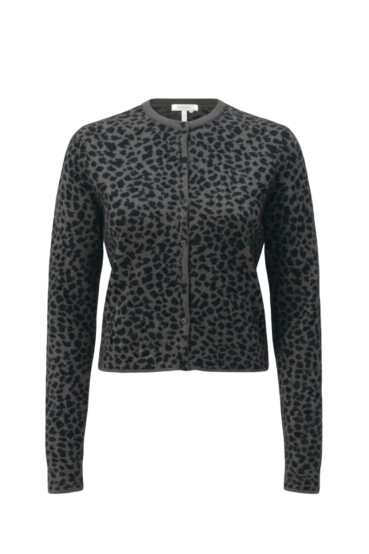 Cashmere Leopard Print Cardigan