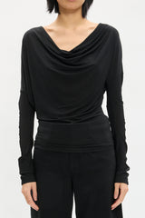 Cowl Neck Long Blouse