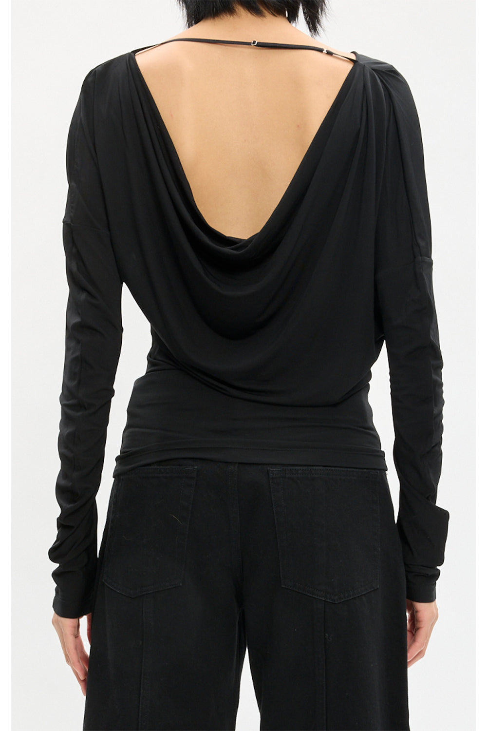 Cowl Neck Long Blouse