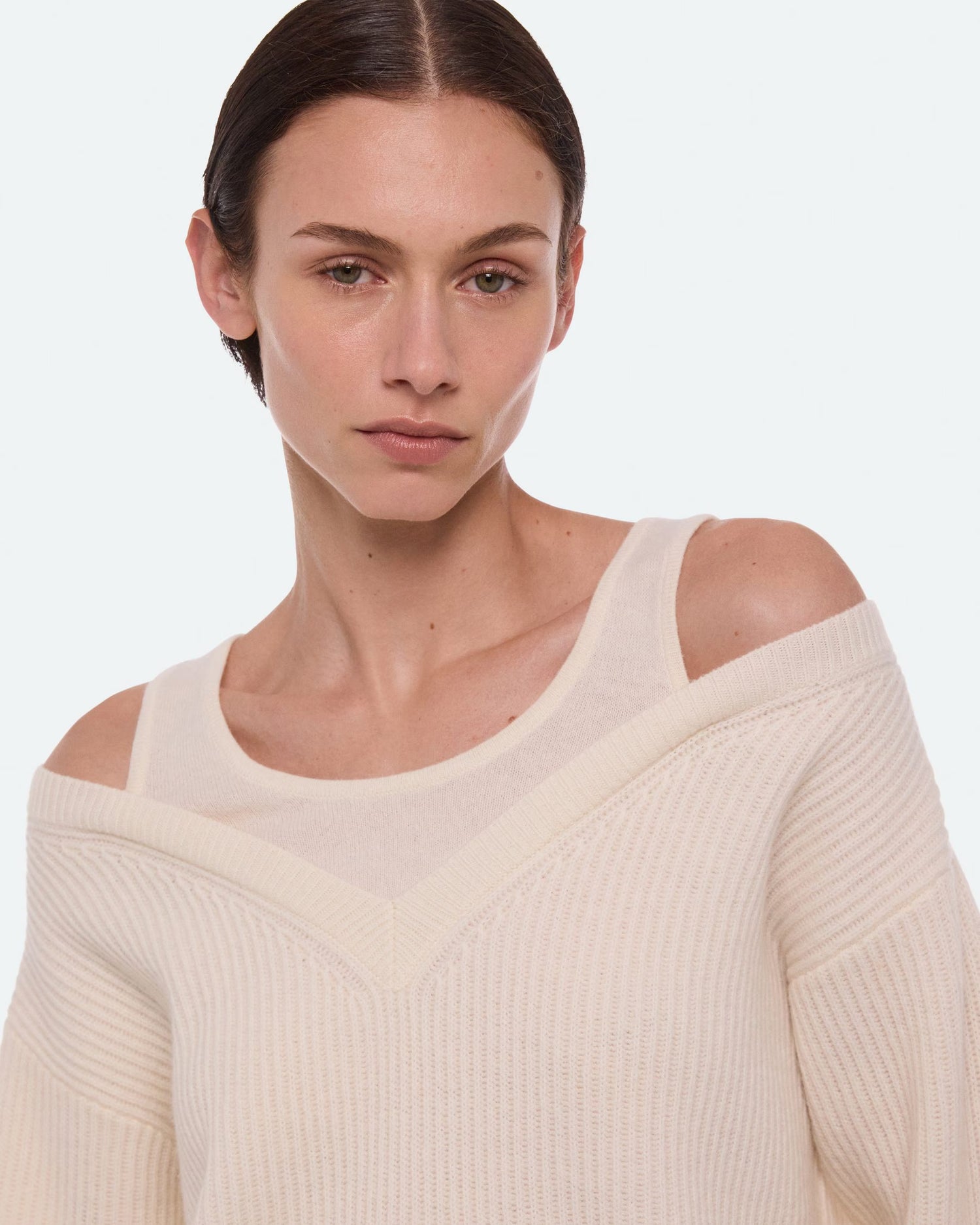 Double Layer V-Neck Sweater