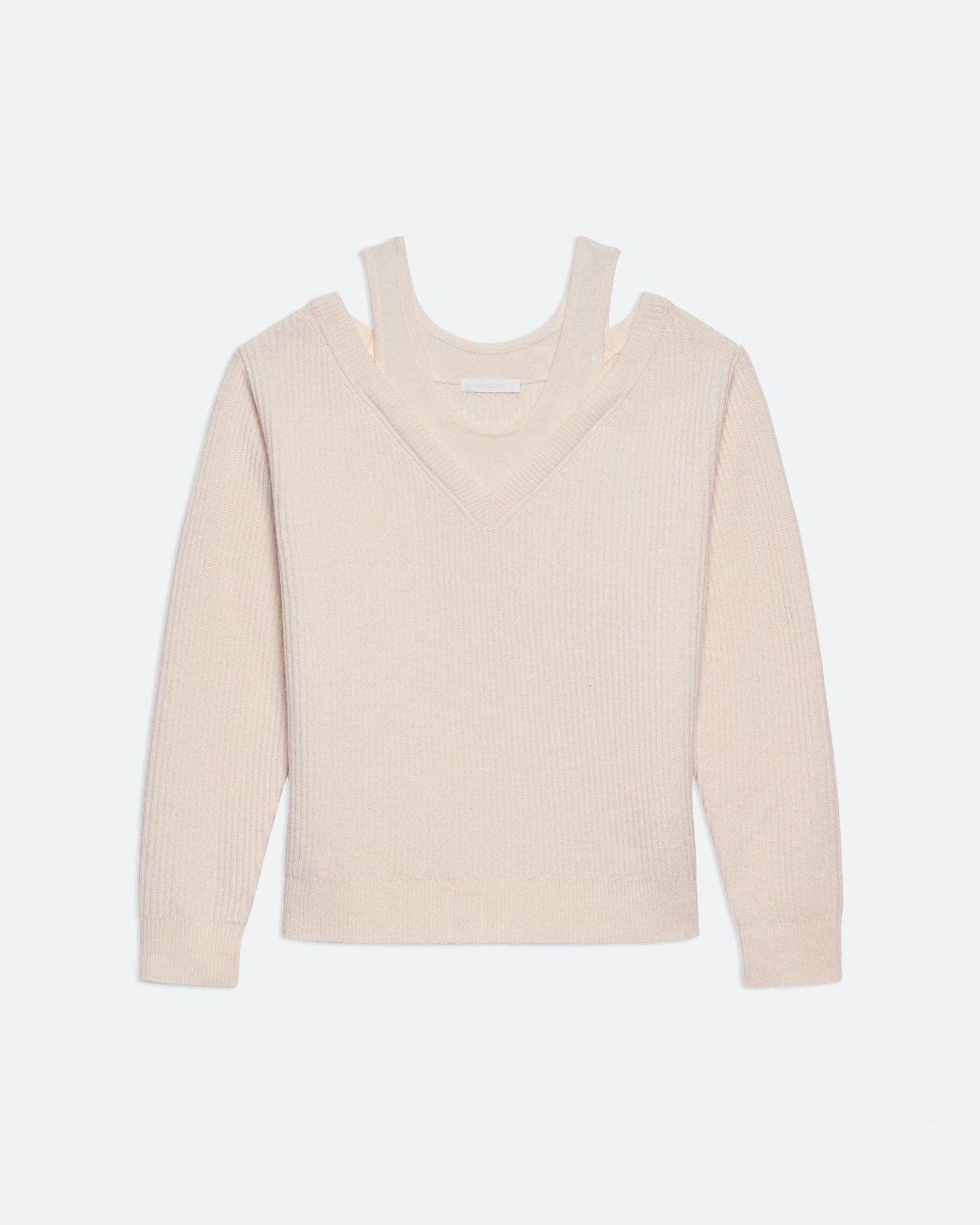 Double Layer V-Neck Sweater