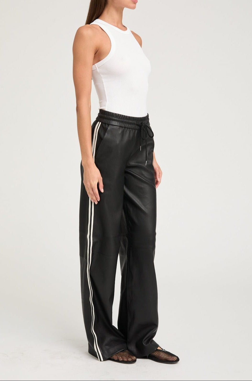BAGGY ATHLETIC STRIPE SWEATPANTS