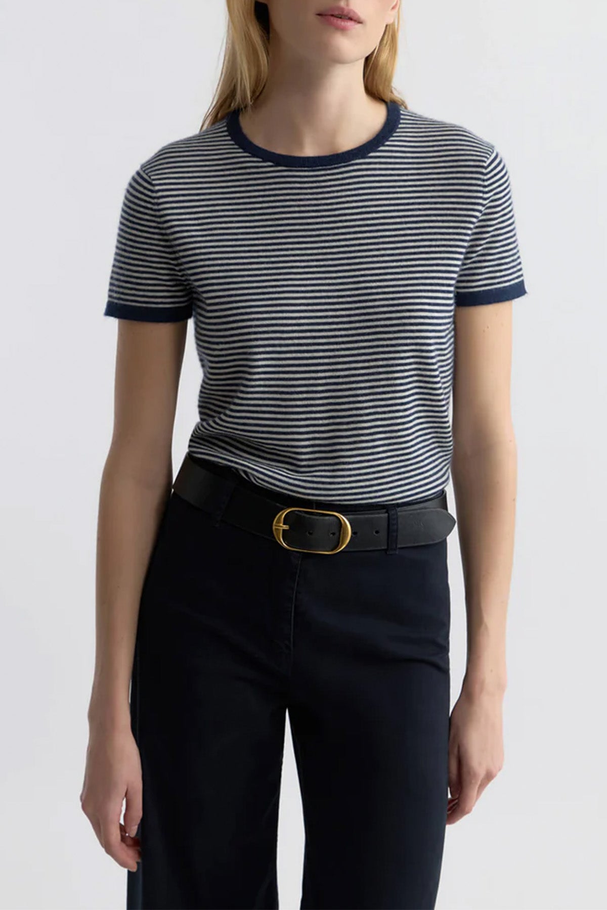 Linka Stripe Cashmere T-Shirt