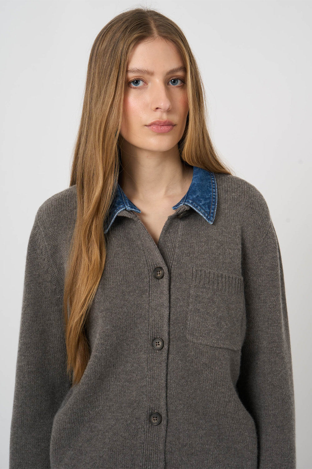 Wool Cashmere Blend Cardigan
