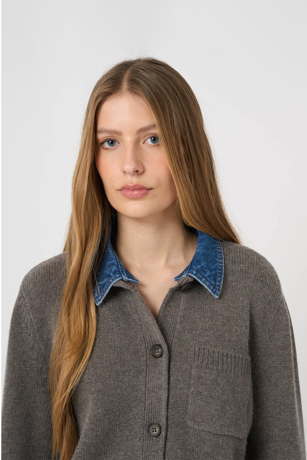 Wool Cashmere Blend Cardigan