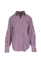 Amaranth Stripe Poplin Shirt
