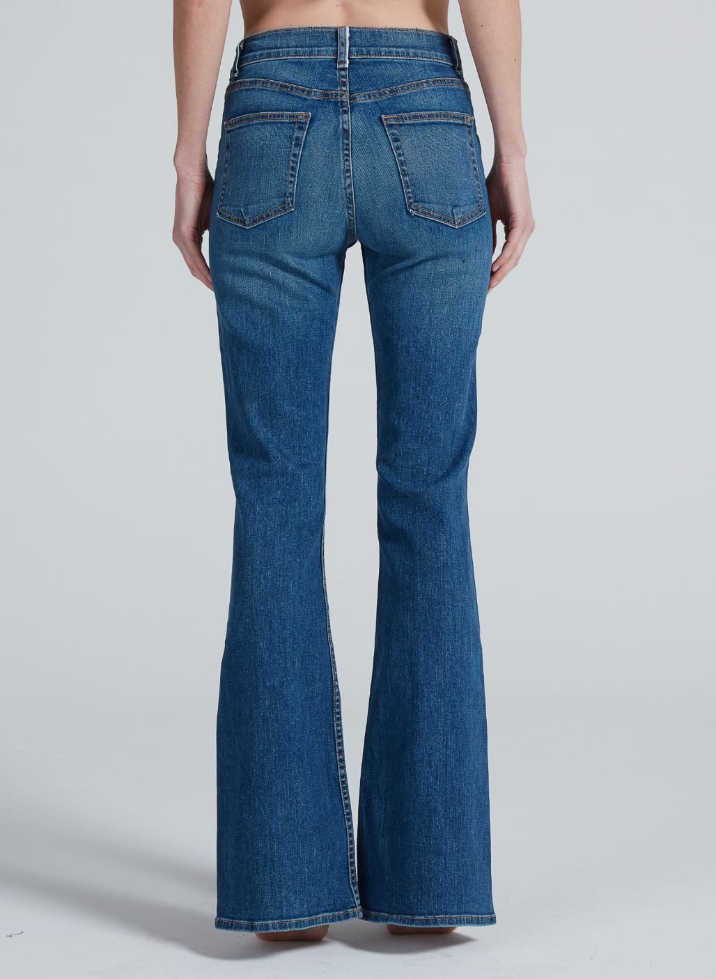 Bond Street flare jean in Paris wash by ASKK NY - Panache luxury womenswear boutique Sun Valley Park City - 4