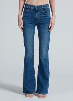 Bond Street flare jean in Paris wash by ASKK NY - Panache luxury womenswear boutique Sun Valley Park City - 2
