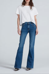 Bond Street flare jean in Paris wash by ASKK NY - Panache luxury womenswear boutique Sun Valley Park City