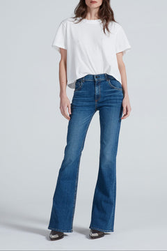 Bond Street flare jean in Paris wash by ASKK NY - Panache luxury womenswear boutique Sun Valley Park City